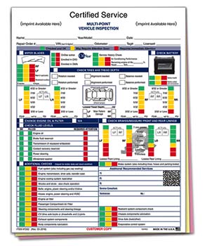 Truform™ brand - manufacturer specific - general motors (gm) - multi point inspection form
